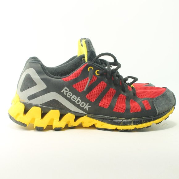 Reebok Cross Trainer Sneaker Women's 6-6.5 Men's Size 5 EU 36.5 Red Yellow Black - Picture 3 of 16